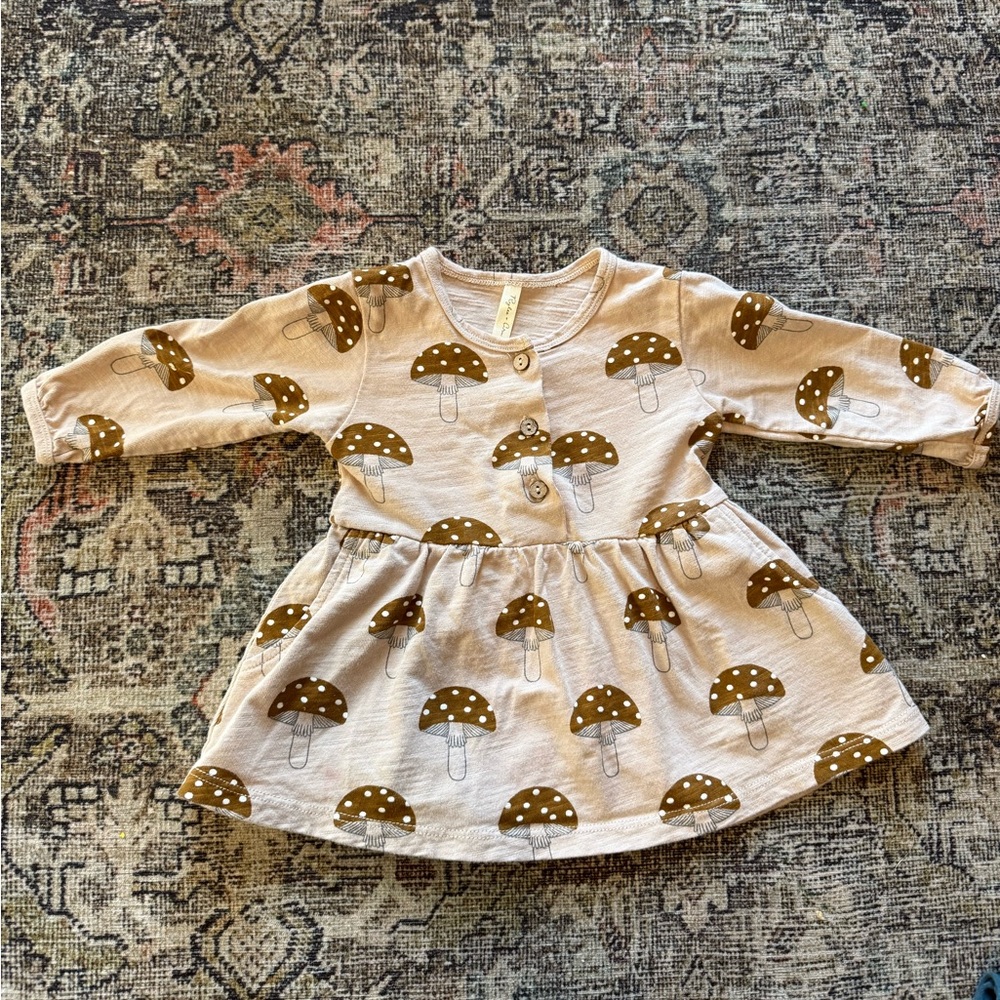 Rylee + Cru Mushroom button up dress